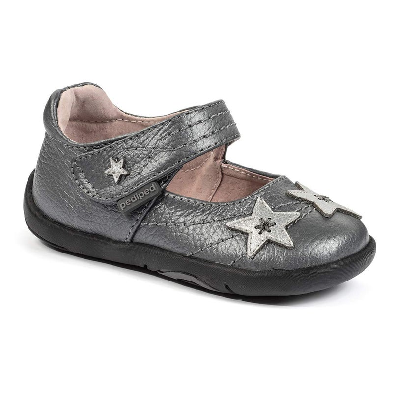 pediped Grip N Go Starlite Casual Mary Jane (Big Kid), Pewter, 20 EU (5 E US Big Kid) - Image 1